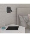 CAYMAN SQ* APLIQUE NEGRO LECTOR LED 3W+6W 3000K